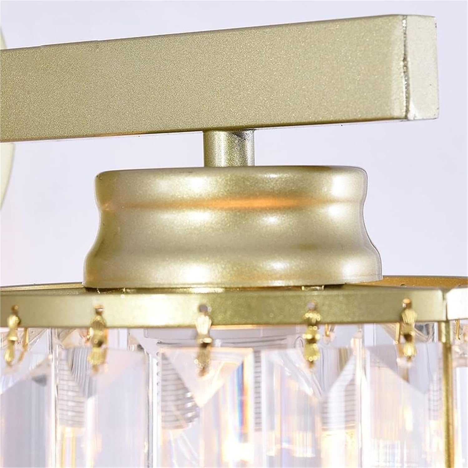 Modern Crystal Wall Sconce Gold Vanity Light Fixture Luxury Bathroom Wall Lighting with Clear K9 Crystals Indoor Wall Lamp for Bedroom Living Room Hallway Wall Lamps & Sconces Hardwired