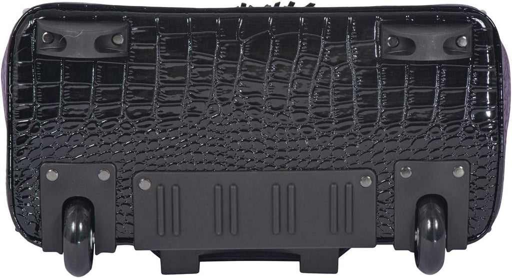 JKM and Company Alligator Compatible With Computer iPad, Laptop Tablet Rolling Tote Bag Briefcase Carryall Bag | Compatible With, Computer, iPad, Laptop, Tablet, Rolling