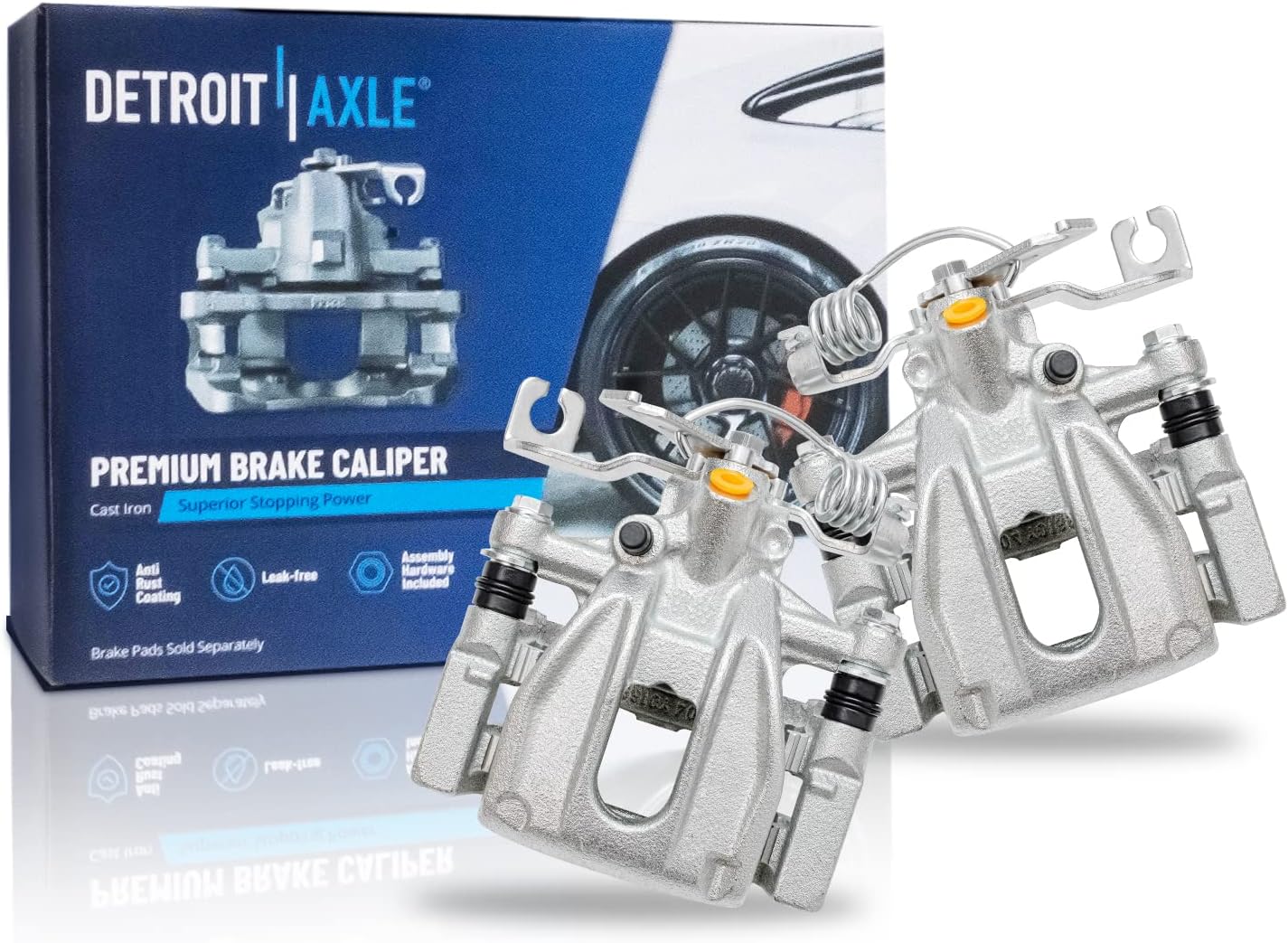 Detroit Axle - Rear Brake Kit for Ford Taurus Five Hundred Freestyle Mercury Montego Sable Disc Brake Rotors Brake Calipers w/Brackets Ceramic Brakes Pads Replacement