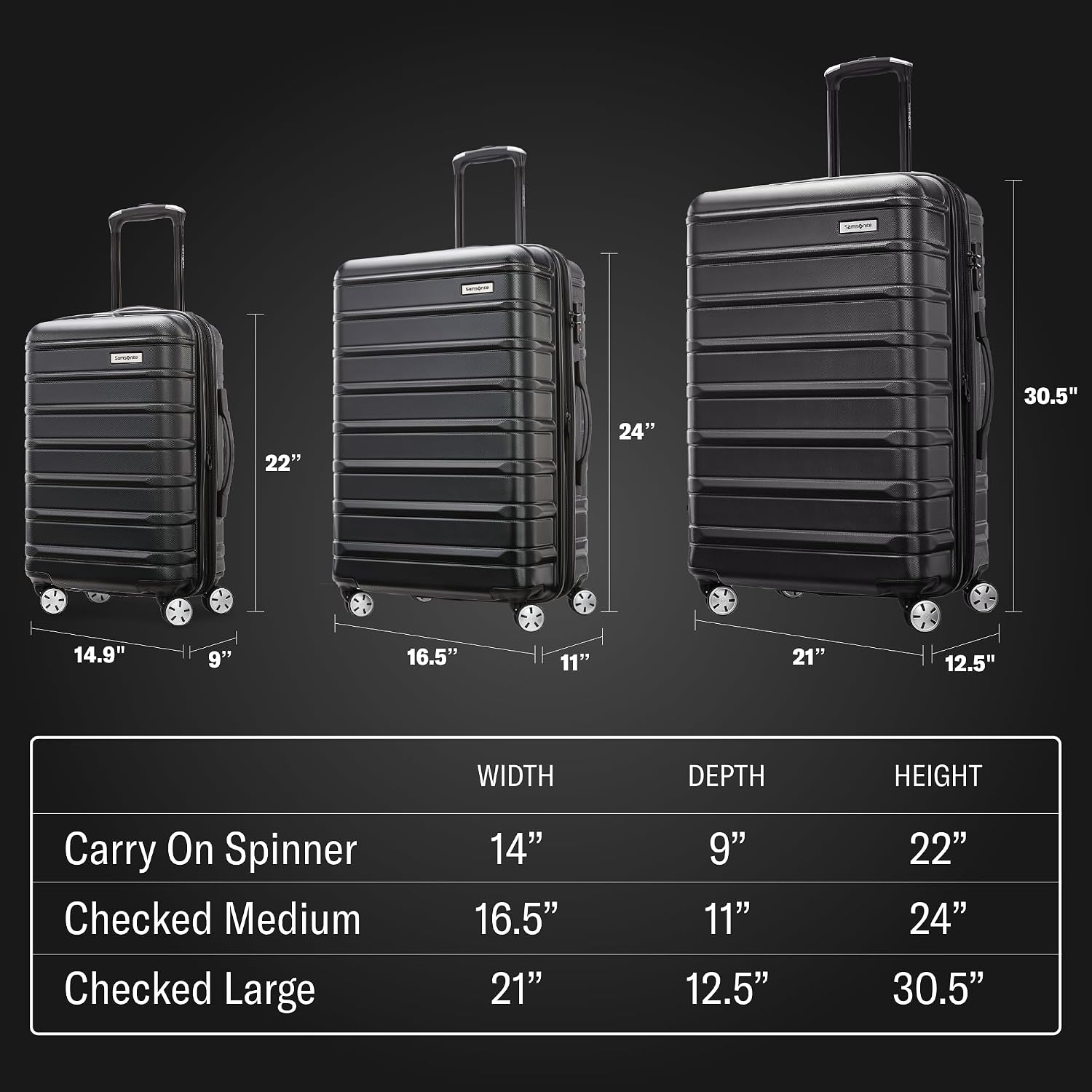 Samsonite Omni 2 28-Inch Large Checked Hardside Luggage with 360° Spinner Wheels - Scratch Resistant Hardshell - TSA Lock - Expandable Polycarbonate Shell for Lightweight Travel - Artic Silver