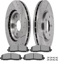 SCITOO Disc Brake Pads and Rotors Front 12.99' Rotors Replacement For Chrysler For Pacifica│For Voyager│For Town & Country,For Dodge For Grand Caravan│For Journey,For Ram For C/V, 5/Lugs Brake Kits