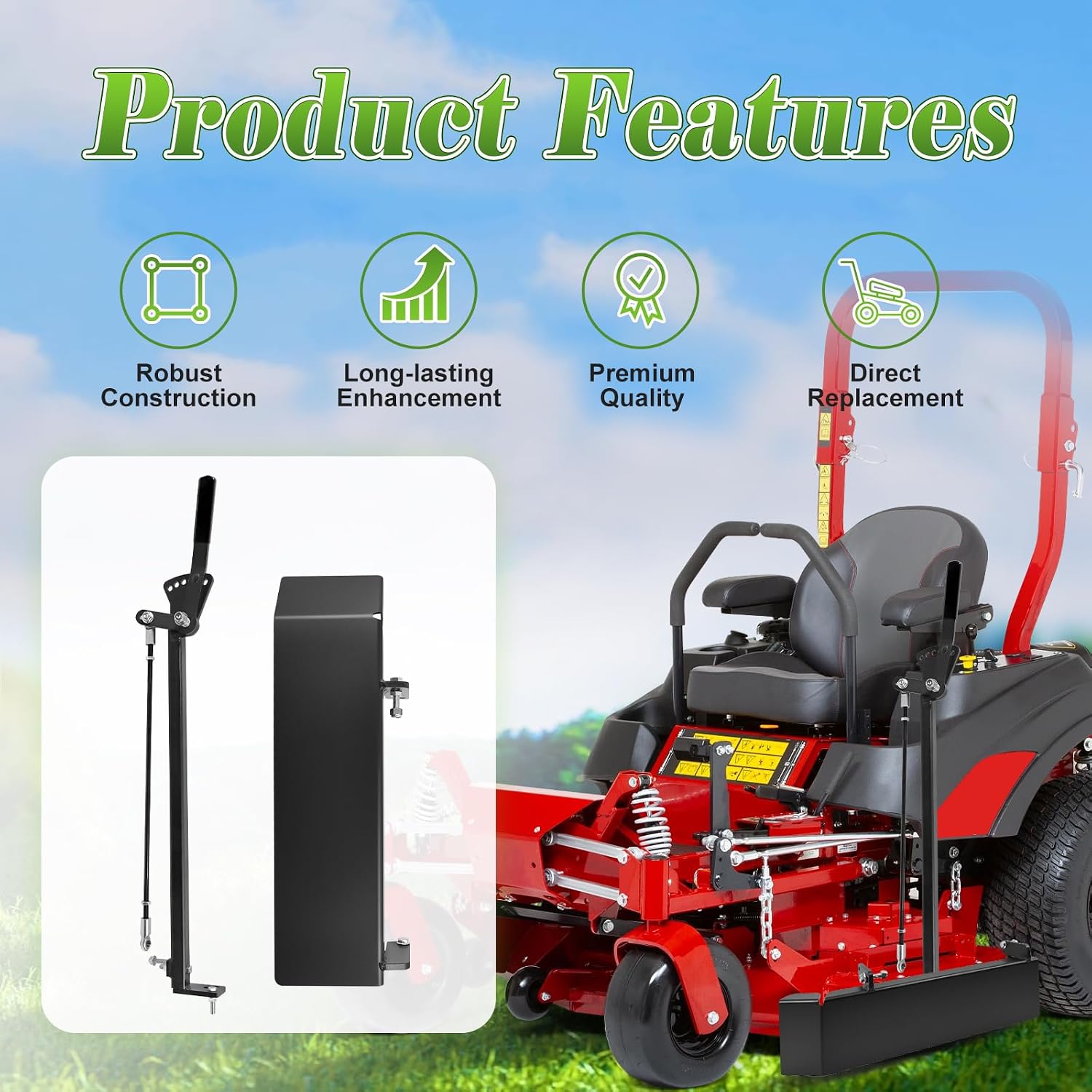 Mower Chute Blocker, Fit for Ferris IS700Z ISX800 ISX2200 ISX3300, Fit for Ferris 60' ICD Deck Mowers & Snapper PRO, Precision Grass Discharge Control