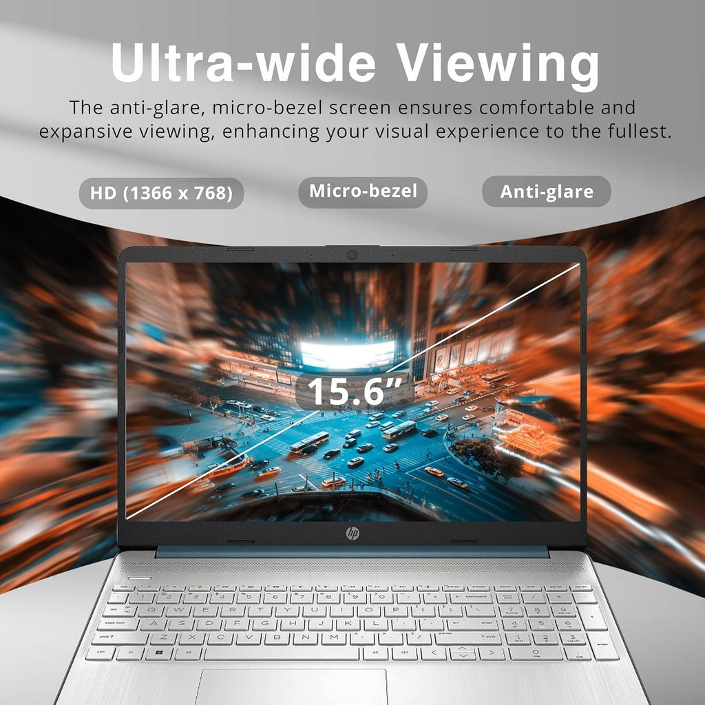 HP 15.6' Laptop | Back to School Limited Edition with Microsoft 365 | 16GB RAM | 1TB Storage (512GB SSD&512GB External Storage)| Intel Core Quad-Core Processor | Wi-Fi | Win11 | WOWPC Bundle