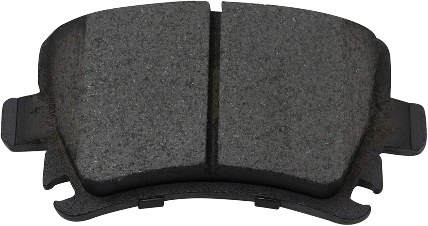 TRQ Performance Rear Brake Pad and Rotor Set Ceramic Solid Rotors Calipers Compatible with 2010 Audi A3 A3 Quattro