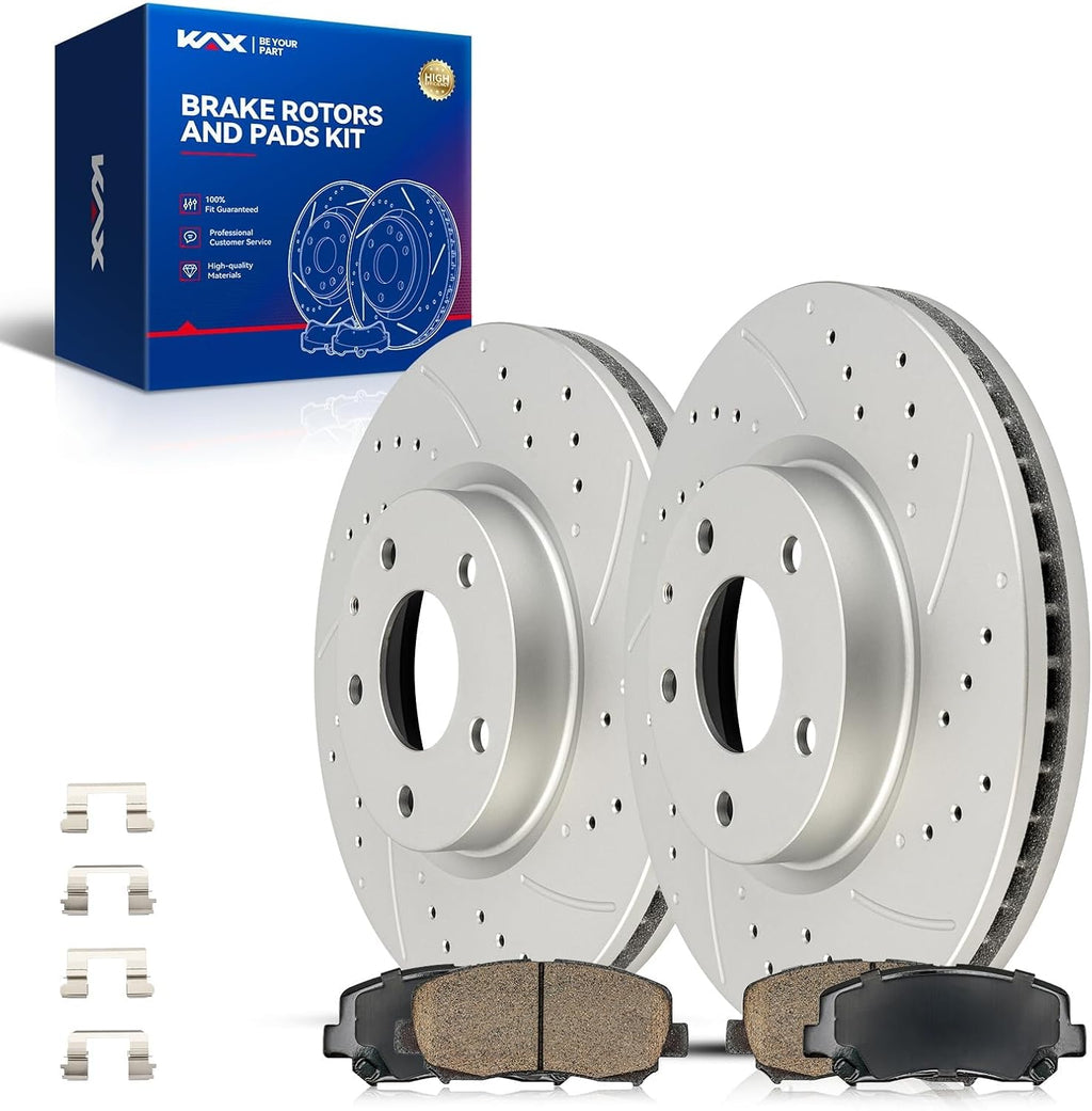 KAX Front Brake Kit for Mazda CX-5 2013 2014 2015 2017, 11.69inch Brake Rotors Pads Kit, #31626+D1623 Front Brakes