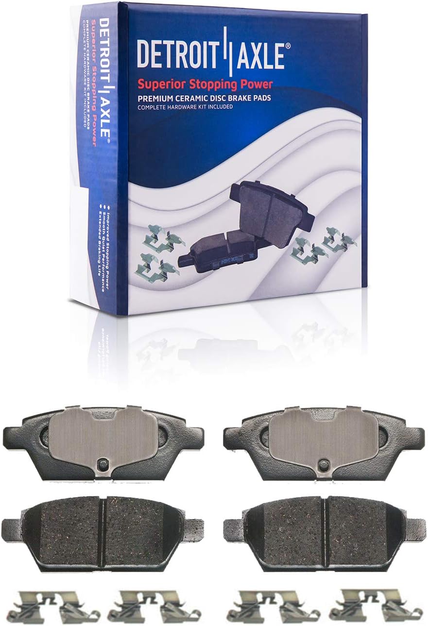 Detroit Axle - Brake Kit for Ford Fusion Lincoln MKZ Mazda 6 Mercury Milan, Front and Rear Disc Brake Calipers Ceramic Brake Pads Replacement