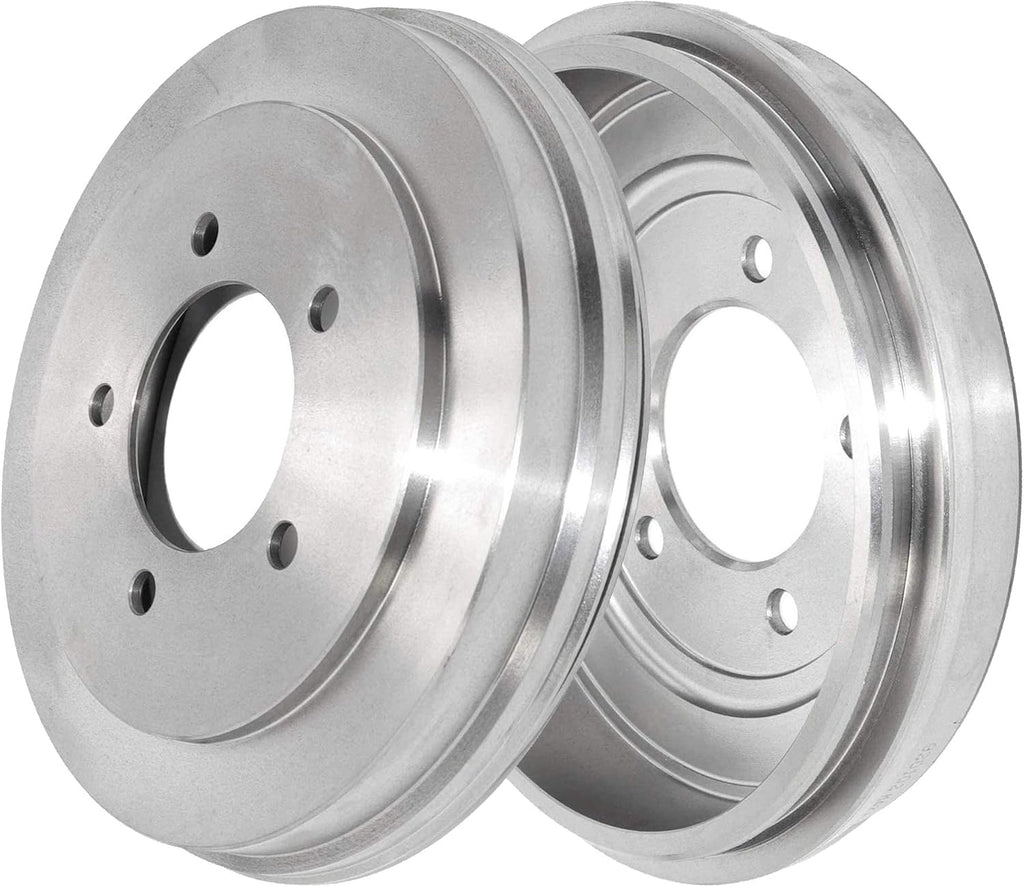 Detroit Axle - Brake Kit for Jeep Patriot Compass Dodge Avenger Chrysler Sebring Front Drilled and Slotted Disc Brake Rotors Ceramic Brakes Pads, Rear Brake Shoes Brake Drums Replacement: 11.57' inch