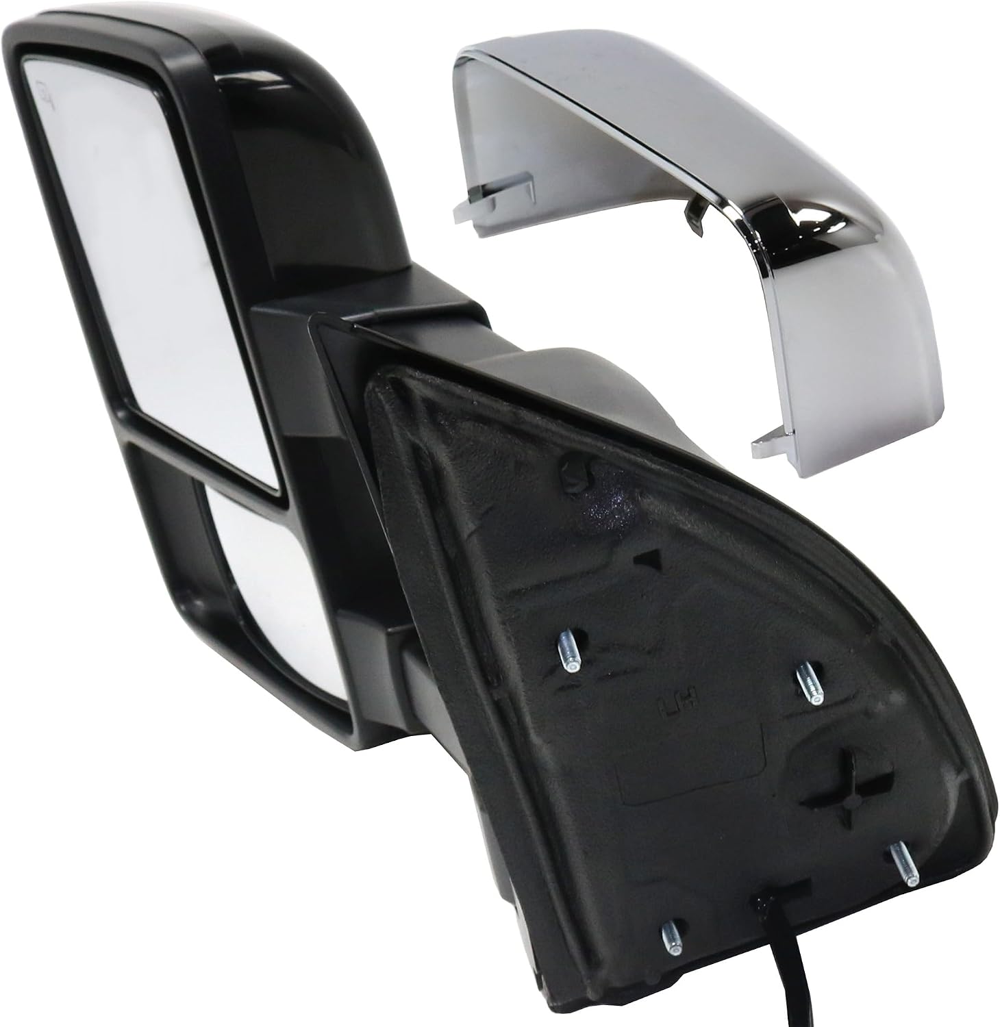 Kool Vue Driver Side Power Heated Towing Mirror, Driver Side Mirror Replacement for Ford F-250 F-350 Super Duty 2010-2016 Power Fold With Signal Light & Memory, Without Blind Spot Monitor Auto Extend