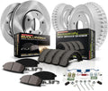 POWERSTOP Front and Rear Stock Replacement Brake Rotors and Drums with Brake Pads and Shoe Brake Kit For Hyundai Elantra 2017-2020 [Vehicle Specific]