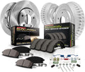 Power Stop Front and Rear KOE15505DK Stock Replacement Brake Rotors and Drums with Brake Pads and Shoe Brake Kit