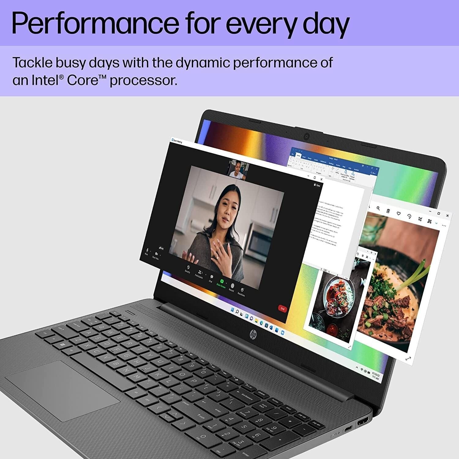 HP Essential Laptop, 15.6' FHD Display, Intel Core i3-1215U Processor, 16GB RAM, 512GB SSD, Webcam, Wi-Fi 6, HDMI, Windows 11 Home, KKE Accessories, Gray