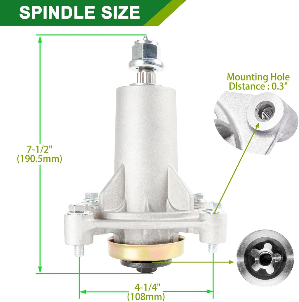 54 Inch Mower Deck Rebuild Kits - Fits Husqvarna LGT24K54 LGT2554 LGT2654 YTH2454 Poulan Pro PB22H54BF with 54' Deck 3 Spindles (187292) 3 Blades (187254/187256) 3 Pulley (153535) 1 Belt (21546382)