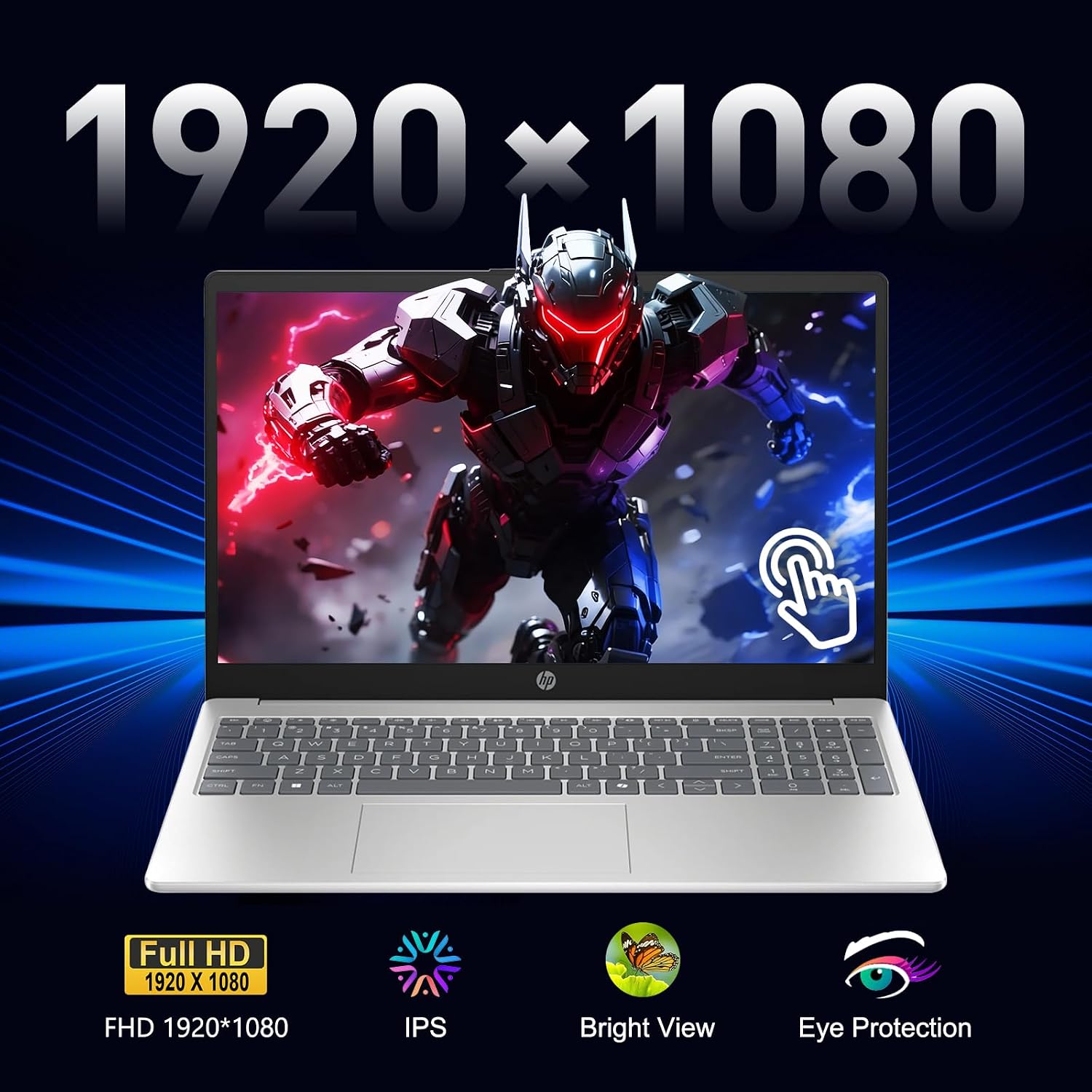 HP i7 Touchscreen Laptop, Intel Core i7-1355U(10-Cores, Up to 5GHz, Beat Core 7 160U), 16GB RAM 1TB SSD 15.6' FHD Intel Iris Xe Graphics, Win 11 Pro w/GM Accessory Computer for Business Gaming