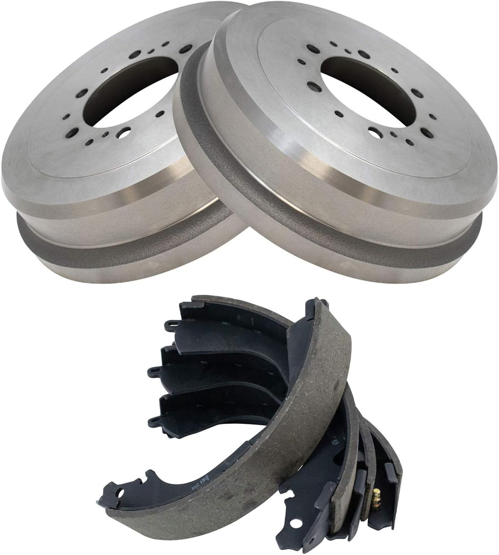 TRQ Rear Brake Drum Shoe Kit with 6 Lug Wheels | for 1987-2000 Toyota 4Runner 1987-1995 Toyota Pickup +3 more 4WD RWD with 1/2 Ton Chassis with 6 Lug Wheels