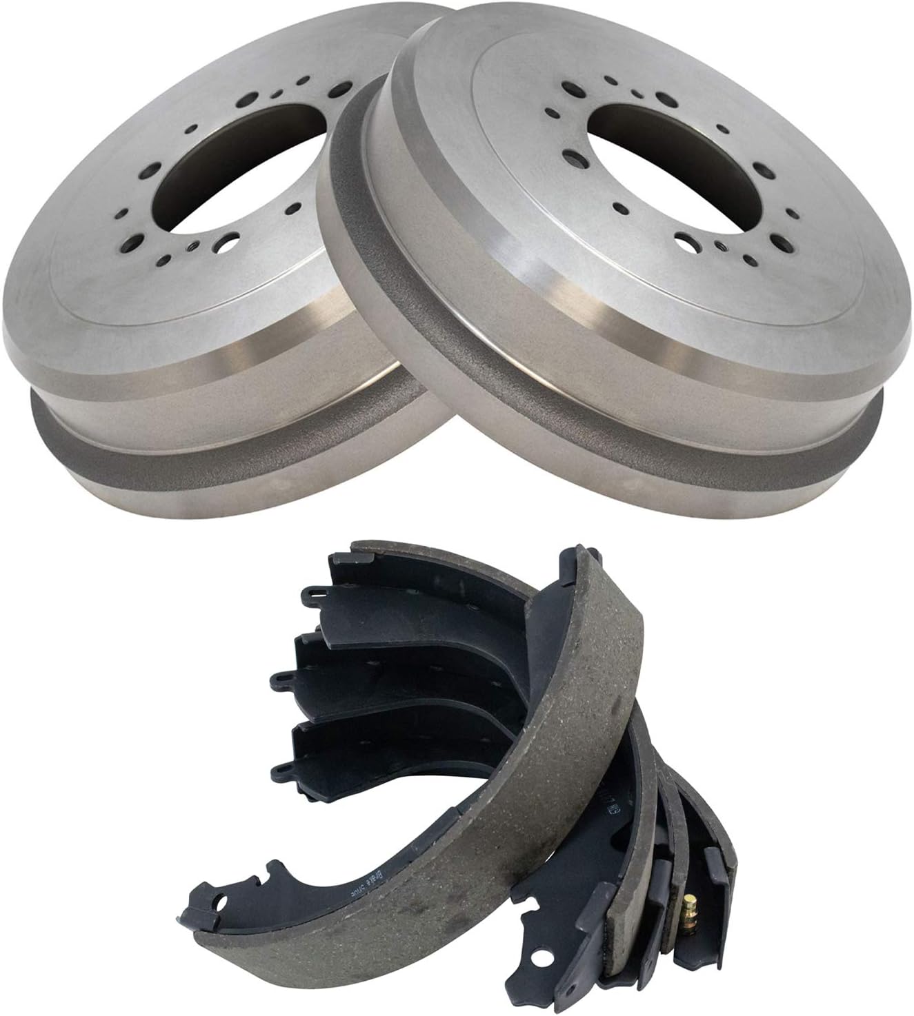 TRQ Rear Brake Drum Shoe Kit with 6 Lug Wheels | for 1987-2000 Toyota 4Runner 1987-1995 Toyota Pickup +3 more 4WD RWD with 1/2 Ton Chassis with 6 Lug Wheels