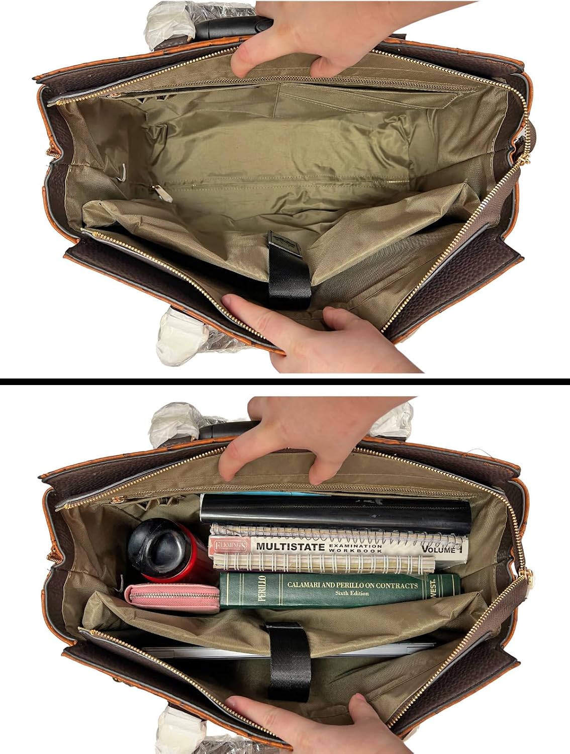 JKM & Company Rolling Laptop Bag for Women | Designer Wheeled Briefcase | Fits 13-17' Laptops | Office Travel Computer Case