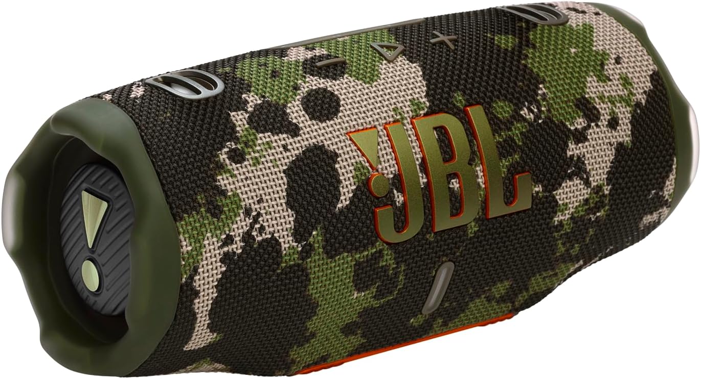 JBL Charge 6 - Portable Waterproof & Drop-Proof Bluetooth Speaker, Bold JBL Pro Sound with AI Sound Boost, 28Hrs of Playtime, Built-in powerbank & Comes with a Sturdy/Removable Carrying Strap (Squad)
