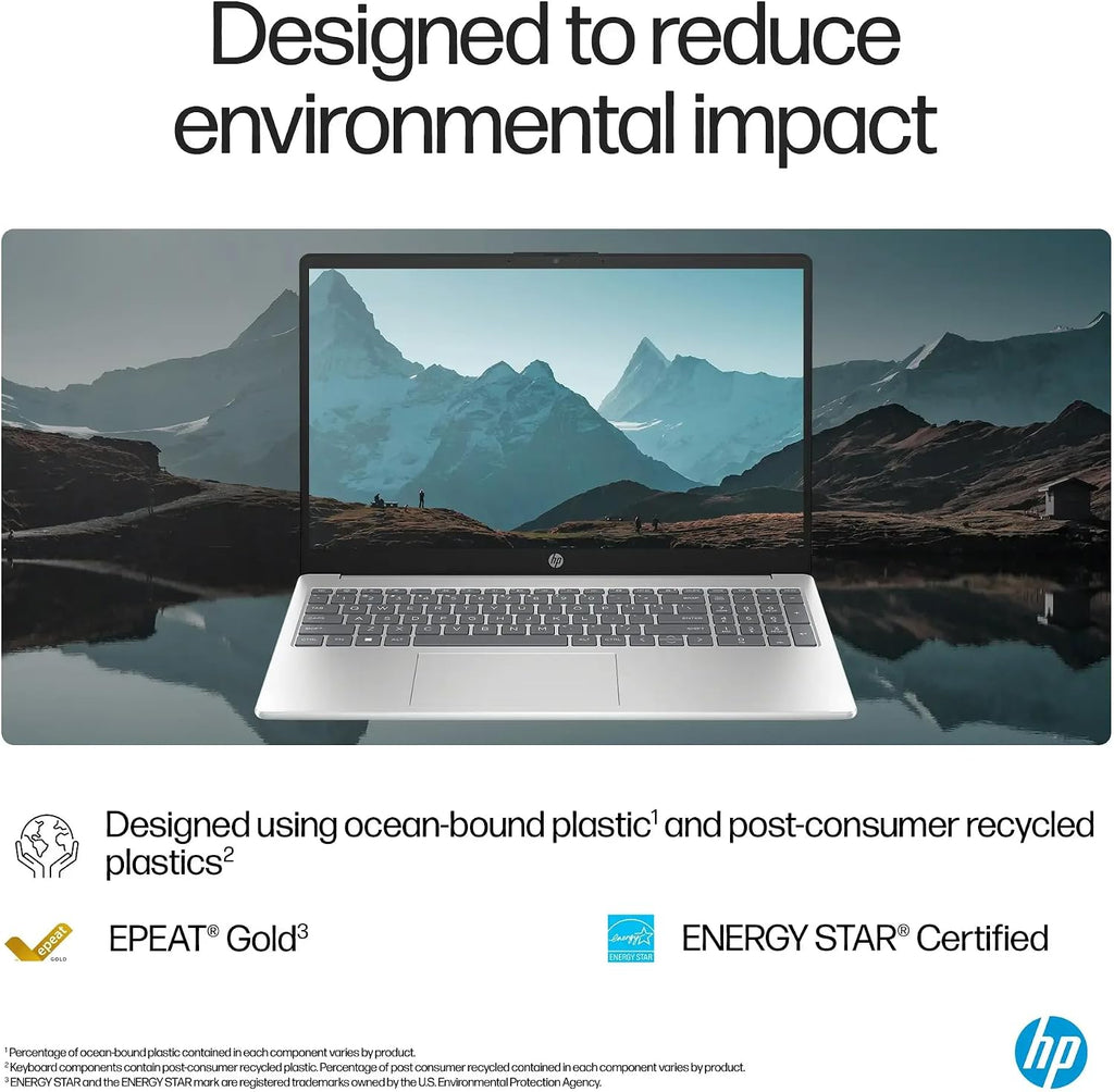 HP 15-fd000 2024 Laptop / 15.6' Touch 60hertz / 6 Cores Intel i3-1215U Intel UHD Graphics / 24GB DDR4 4TB NVMe SSD M.2 / Wi-Fi 6E / Win11H / Natural Silver / 32GB USB