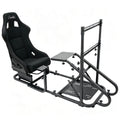 Racing Simulator Cockpit with Monitor Mount and Strong Fiberglass with LOGO Bucket Seat, Racing Wheel Stand Compatible with Fanatec, Thrustmaster, Logitech, Moza Racing Games on PS5, PS4, Xbox and PC