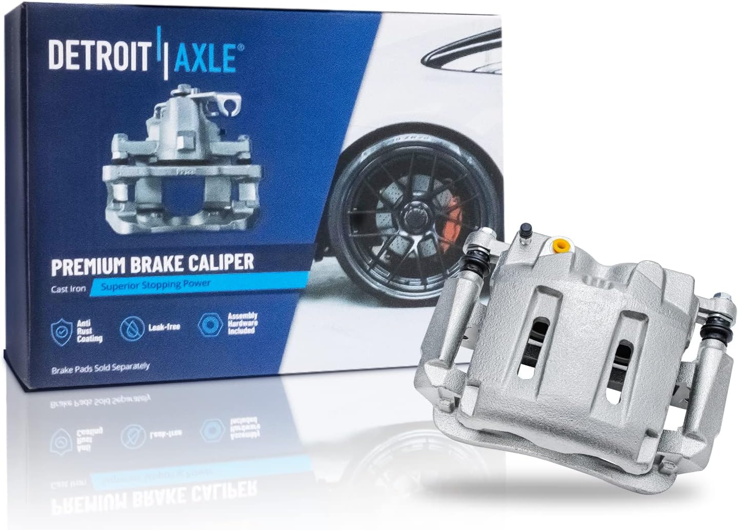 Detroit Axle - 4WD Front Brake Kit for Ford 2005-2012 F-250 Super Duty 2005-2007 F-350 Super Duty Disc Brake Rotors Brake Caliper Ceramic Brakes Pads 2006 Replacement