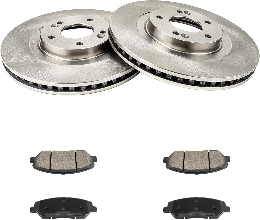 KAX Front Brake Kit for Hyundai Santa Fe 2013-2016, 12.6inch Brake Rotors Pads Kit, #31625+D1202 Front Brakes