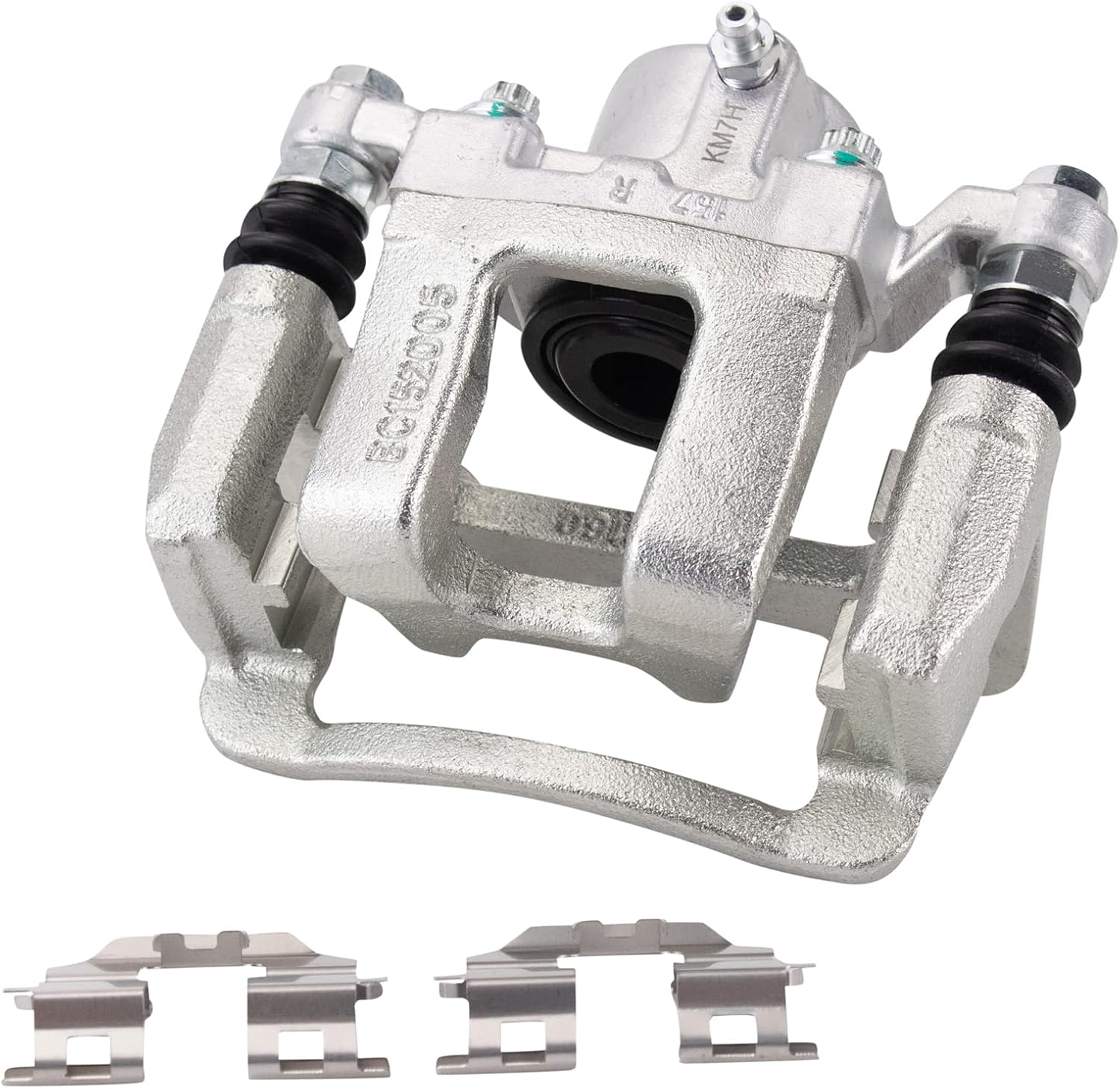 TRQ Rear Brake Pad and Rotor Set Ceramic Calipers Hoses Compatible with 2011-2015 Hyundai Sonata Kia Optima