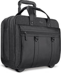Solo New York Rolling Case with Wheels - Roller Laptop Bag, Wheeled Briefcase for Women & Men, Carry On Size for Travel, Fits 17.3' Computer - MacDougal, Black