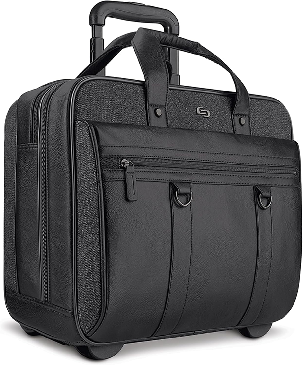 Solo New York Rolling Case with Wheels - Roller Laptop Bag, Wheeled Briefcase for Women & Men, Carry On Size for Travel, Fits 17.3' Computer - MacDougal, Black