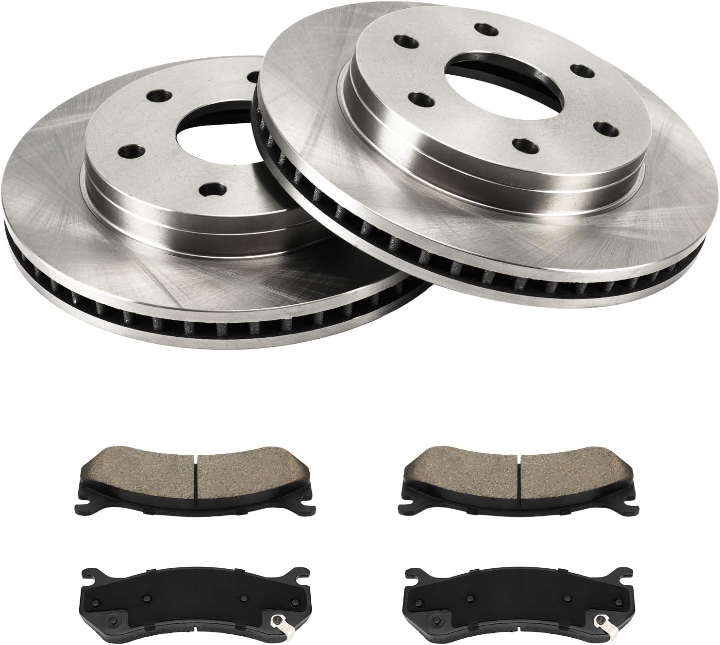 KAX Front Brake Kit for Silverado 1500/Tahoe/Sierra 1500/Suburban 1500/Avalanche 1500/Yukon/Yukon XL 1500/Escalade/Express 2500/Astro/Express 1500/Escalade ESV, 11.99inch Brake Rotors Pads Kit