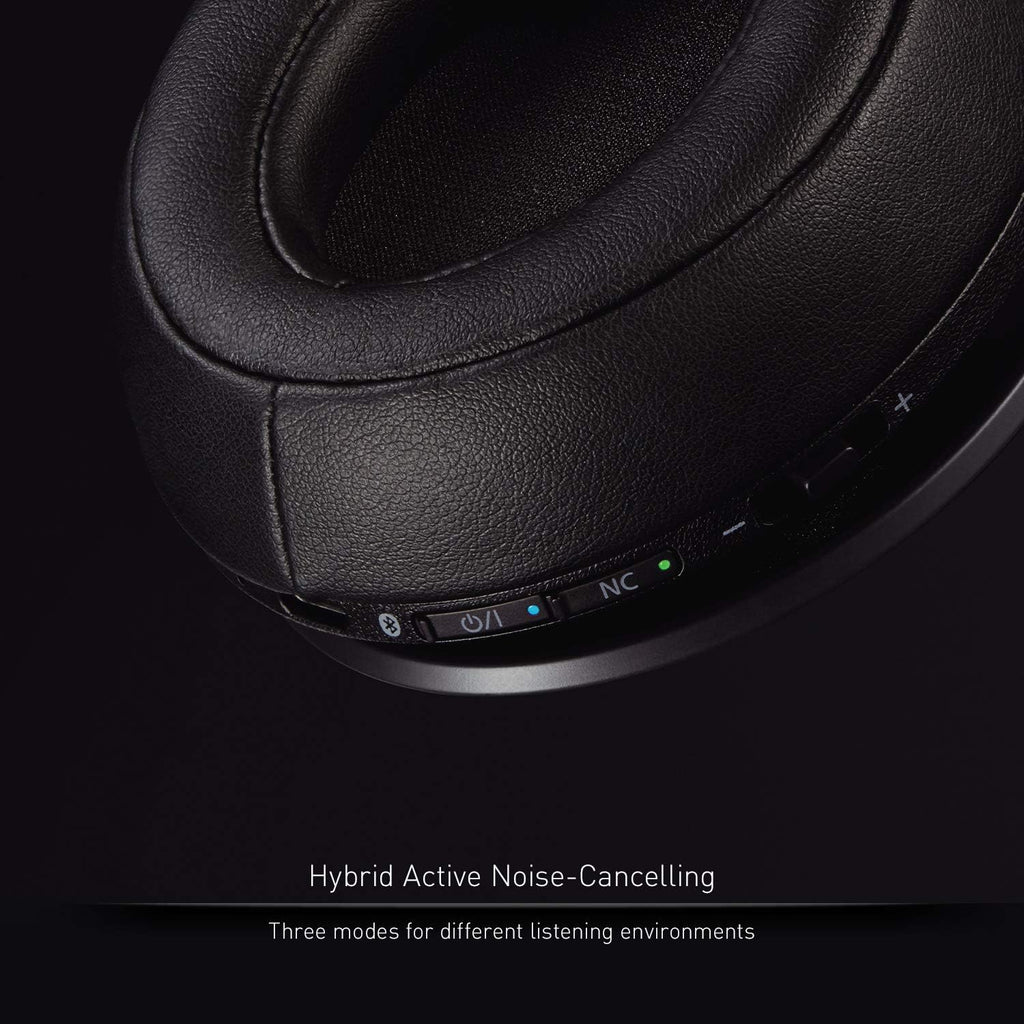 Technics Premium Hi-Res Wireless Bluetooth Stereo Headphones with 40 mm Dynamic-Tuned Drivers, 3-Mode Active Noise Cancelling, Ambient Sound Enhancer and Playback Pause Sensor - EAH-F70N-S (Silver)