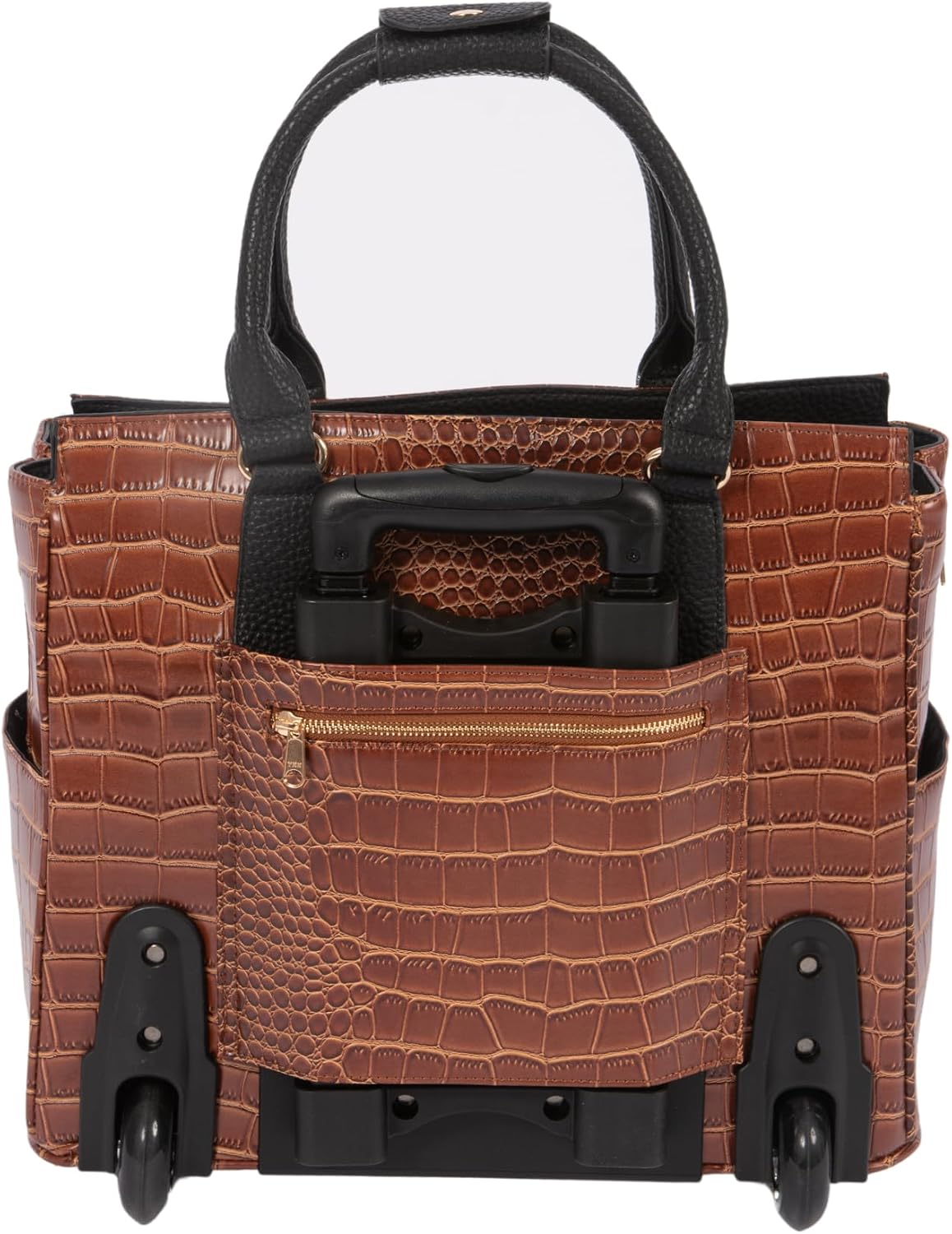 JKM & Company Rolling Laptop Bag for Women | Designer Wheeled Briefcase | Fits 13-17' Laptops | Office Travel Computer Case