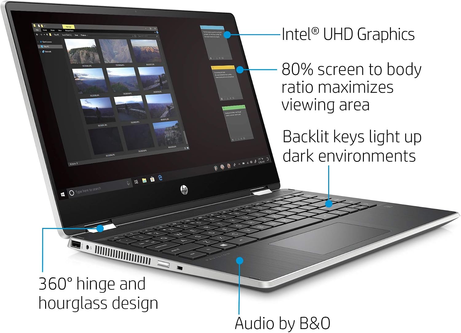 HP Pavilion x360 14 Convertible 2-in-1 Laptop, 14' HD Touchscreen Display, Intel Core i5, 8 GB DDR4 RAM, 512 GB SSD Storage, Windows 10 Home, Backlit Keyboard (14-dh2010nr, 2020 Model)