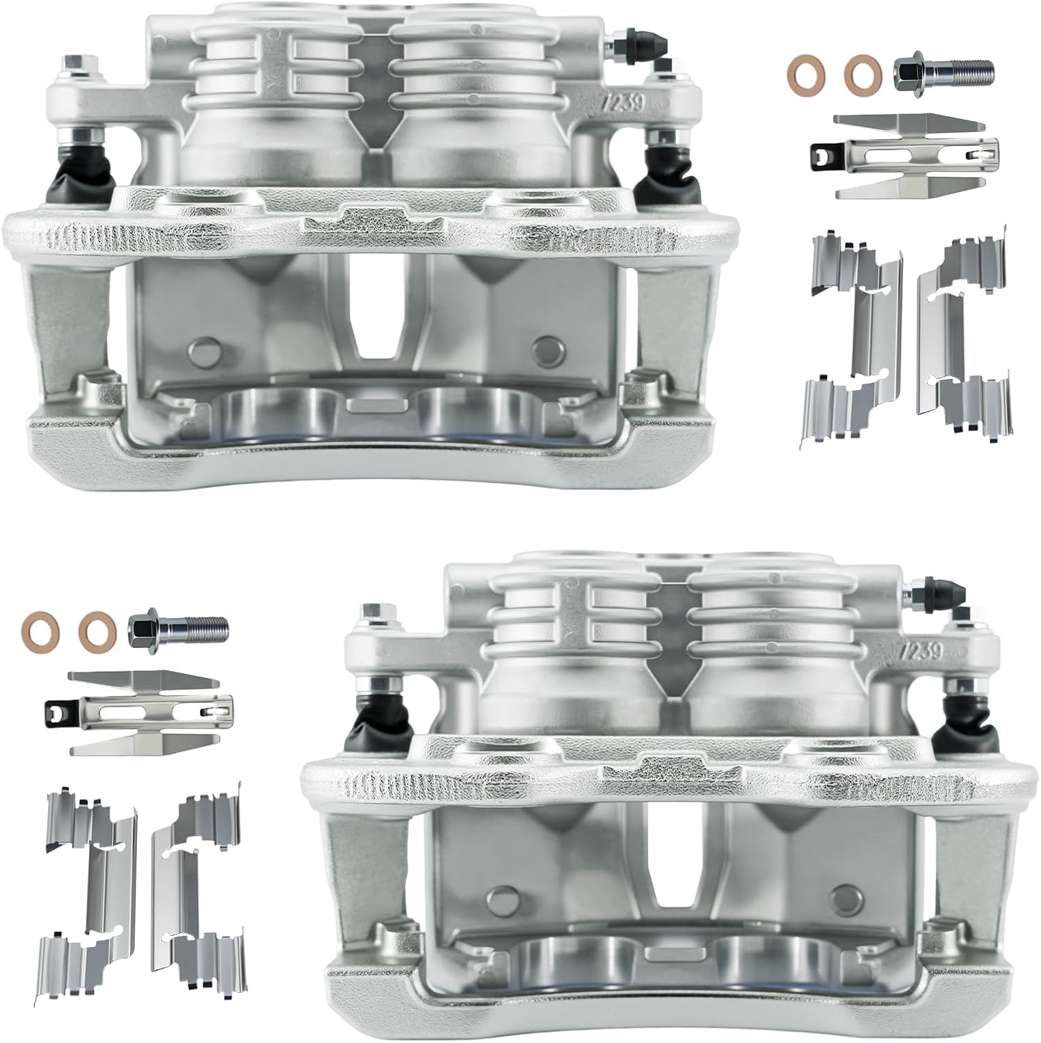 Betthand Rear Brake Calipers Fit for 2003-2006 Chevy Silverado 1500, 2000-2006 Tahoe, 2000-2006 Suburban 1500, 2002-2006 GMC Sierra 1500, 2000-2006 Yukon, 4.3/4.8/5.3/5.7/6L: 18B4764+18B4765