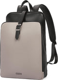 CLUCI Leather Backpack for Women, 15.6 inch Laptop Bag, Large Genuine Work Backpack Travel Back