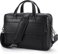 Masa Kawa Leather Briefcase for Men 15.6', 17' Laptop Computer Case Business Travel Work Messenger Cross Body Shoulder Bag