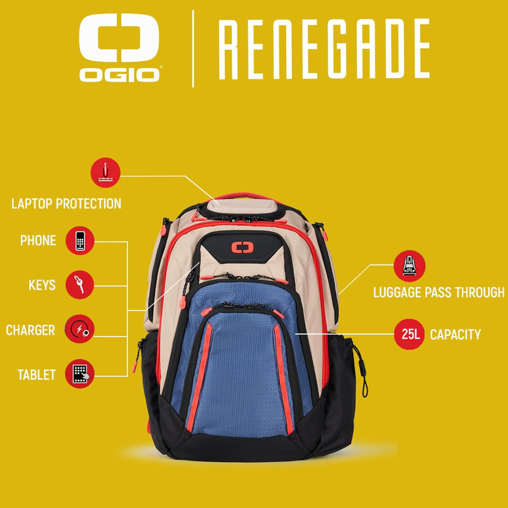 OGIO Renegade Backpack (Renegade Pro, Heather Grey)