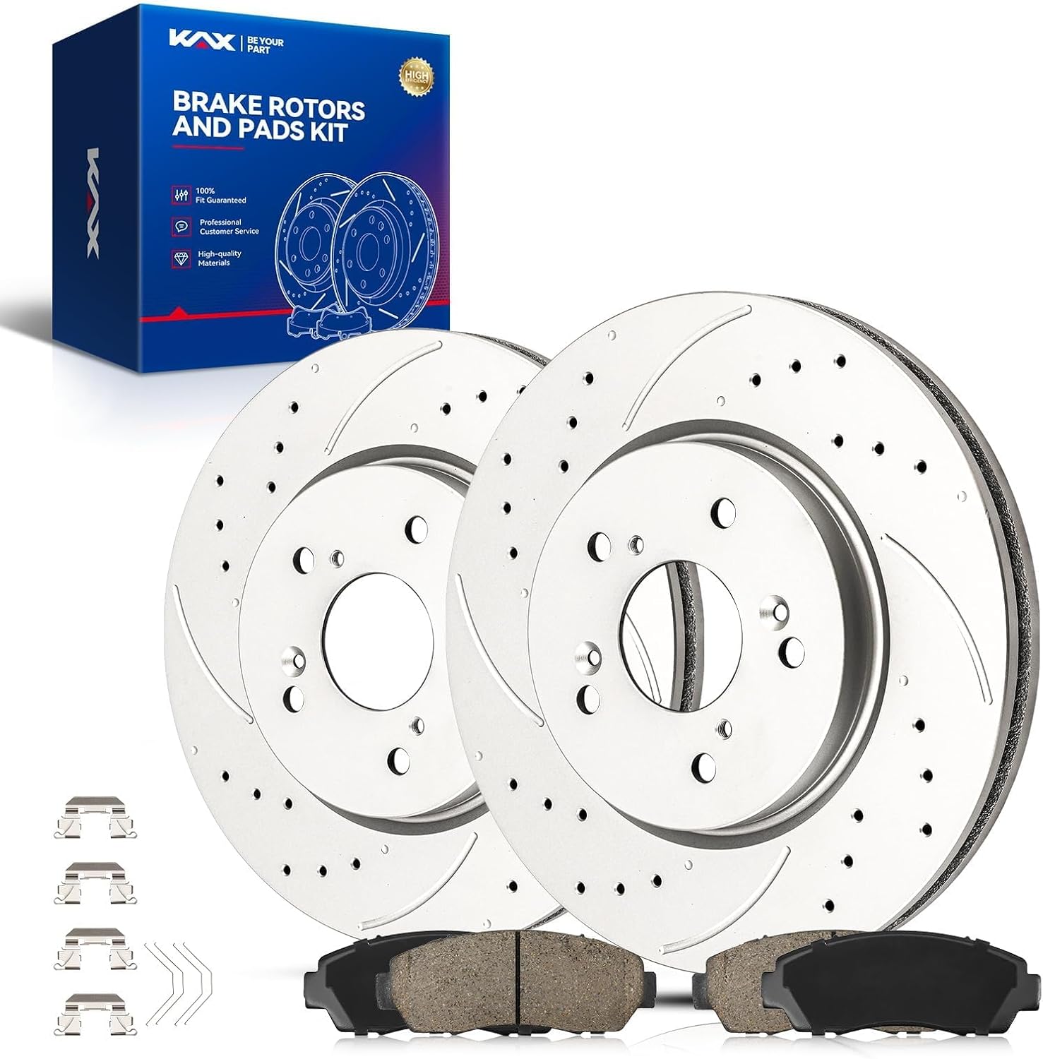 KAX Front Brake Kit for Honda CR-V 2012 2013 2014 2015 2016, Crosstour 2012 2013 2014 2015, Accord Crosstour 2011, 11.65inch Brake Rotors Pads Kit, #31455+D1521 Front Brakes
