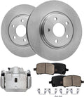 Detroit Axle - Front Brake Kit for 04-05 09-12 Chevy Malibu, 07-09 Saturn Aura, 06-10 Pontiac G6, Brake Rotors Ceramic Brakes Pads Right Brake Caliper Replacement: 11.65'' inch Rotors