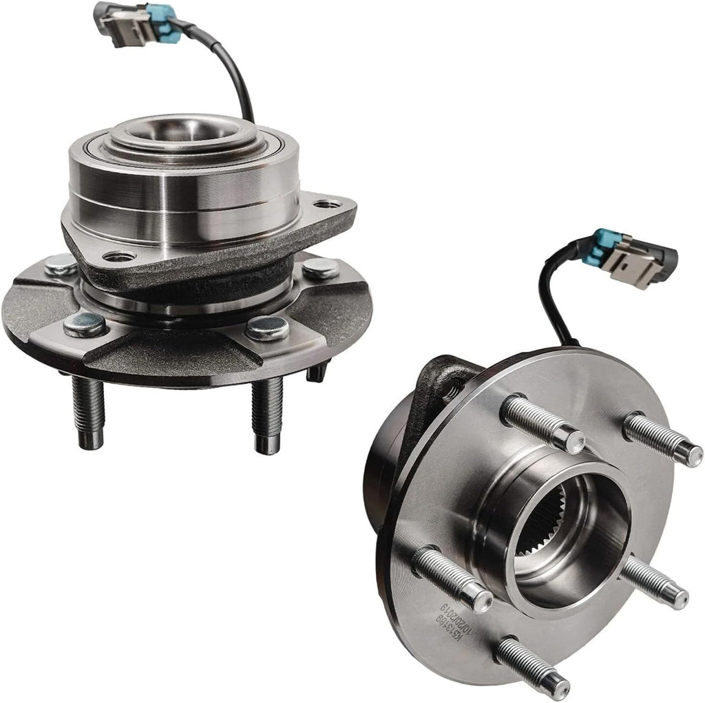 Detroit Axle - Front Brake Kit for 2005-2006 Chevy Equinox 02-07 Saturn VUE 06 Torrent [4-Wheel ABS] Disc Brake Rotors Ceramic Brakes Pads Replacement Wheel Bearing Hubs