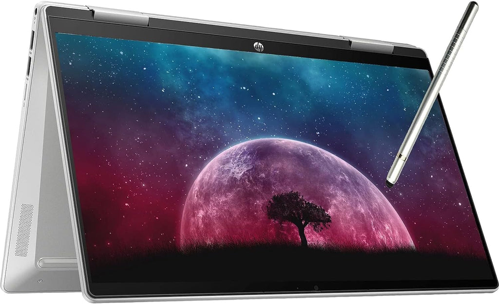 2022 HP Pavilion x360 2-in-1 14in Touchscreen Laptop, 12th Gen Intel 10-Core i5-1235U, Iris Xe Graphics, 8GB DDR4 RAM, 512GB PCIE SSD, Fingerprint, Backlit KB, Stylus Pen, Win 11 Home, Silver