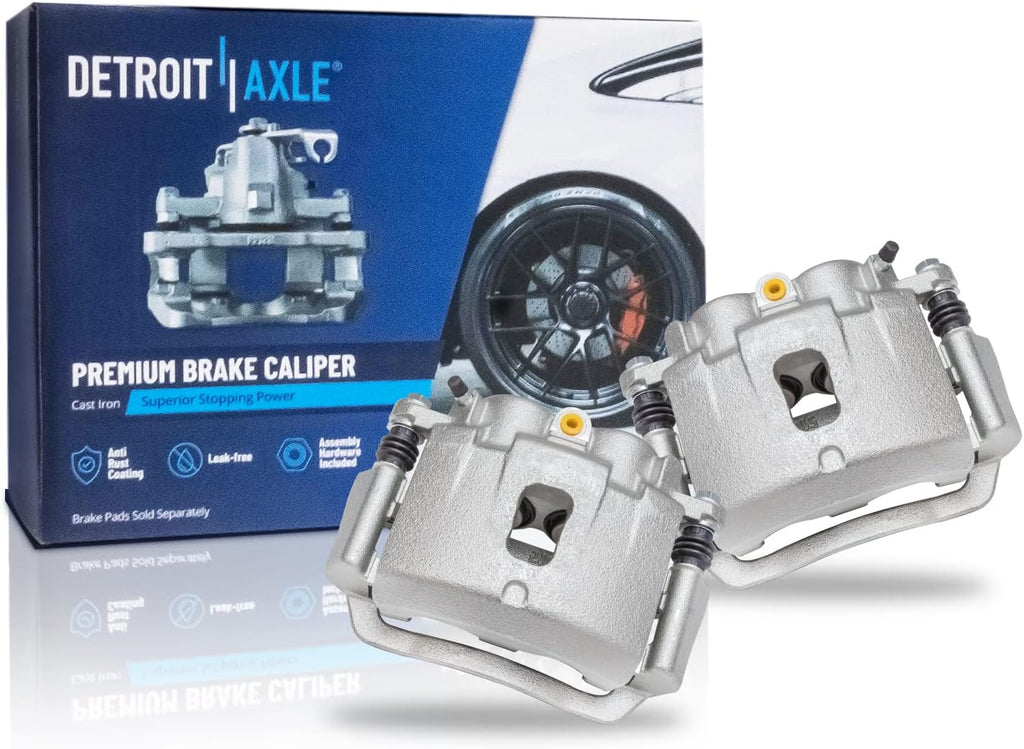 Detroit Axle - 12pc Brake Kit for 2003-2020 Express Savana 3500, 2006-2016 Express Savana 2500, Front & Rear Disc Brake Rotors Ceramic Brakes Pads Brake Calipers