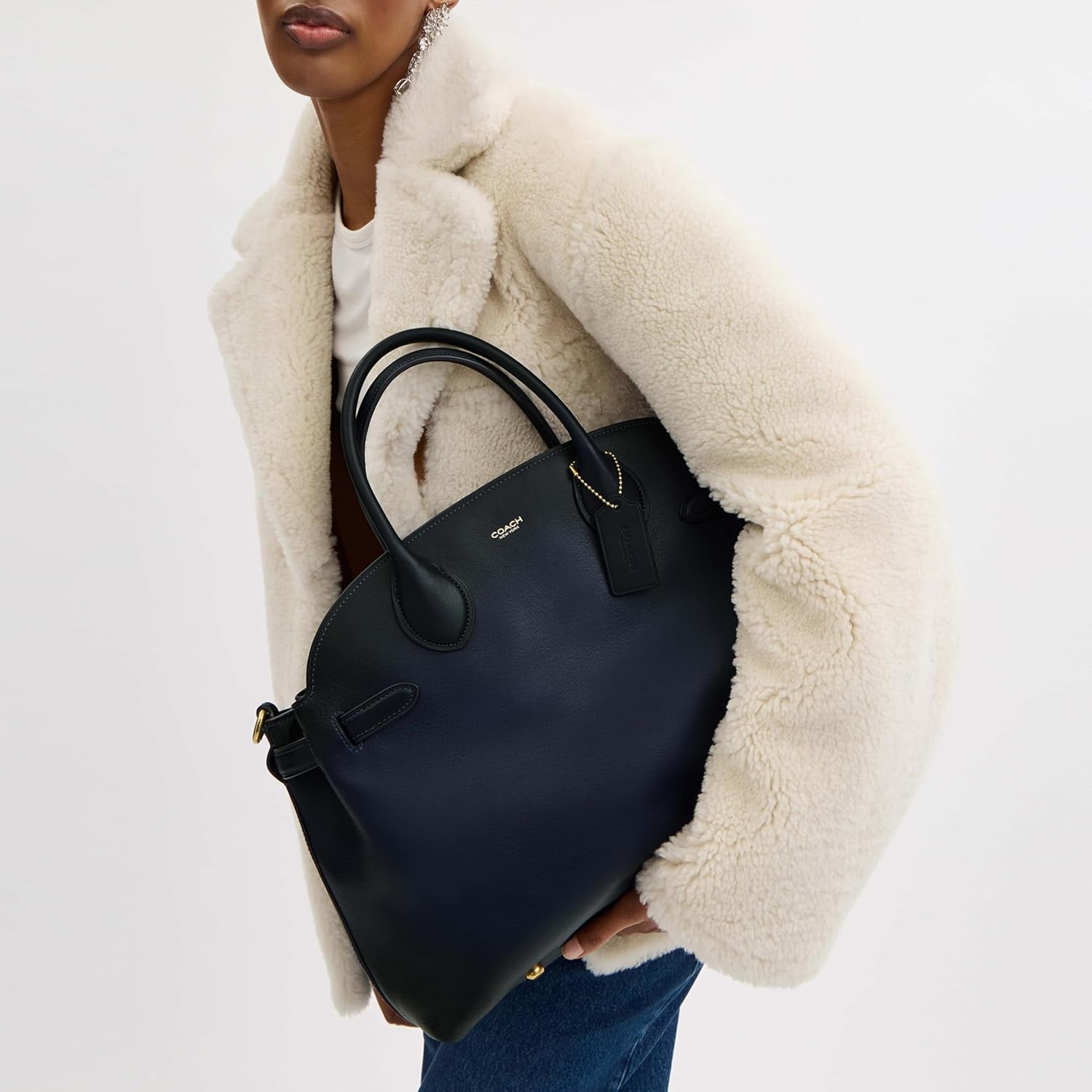 Coach Women's Suede Soft Empire Carryall 40 Tote