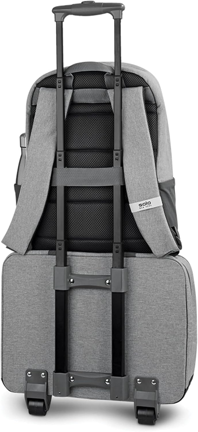 Solo New York Underseat Rolling Catalog Case - Roller Laptop Bag with Wheels, Wheeled Briefcase for Women & Men, Carry On Size for Travel, Fits 15.6' Computer - Re:Start, Gray