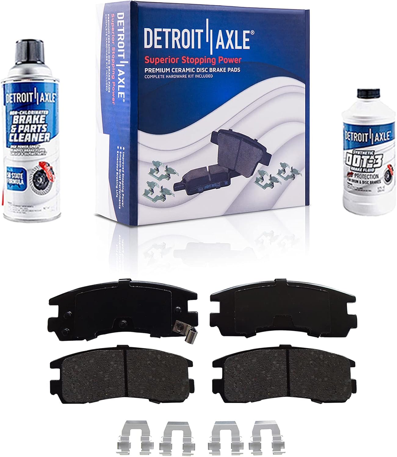 Detroit Axle - REAR Brake Kit for Buick Century Regal Chevrolet Impala Monte Carlo Oldsmobile Intrigue Pontiac Grand Prix Disc Brake Rotors Ceramic Brakes Pads Brakes Calipers Replacement