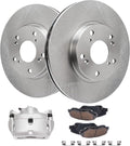 Detroit Axle - Front Brake Kit for 2003-2011 Honda Element 2002-2004 CR-V Disc Brake Rotors Brake Caliper Ceramic Brakes Pads Replacement [11.10 inch Rotors]
