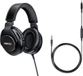 Shure SRH840A Over-Ear Wired Headphones Bundle with RMCH1-UNI Communication Cable with Mic and 3-button Control, for Critical Listening & Monitoring, Adjustable & Collapsible Design - 2022 Version