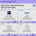 HP 17.3 inch Laptop, Touchscreen HD+ Display, Intel 12-Core Ultra 7 255U, 16 GB RAM, 1TB SSD, Intel Graphics, Windows 11 Pro, Backlit Keyboard, Natural Silver