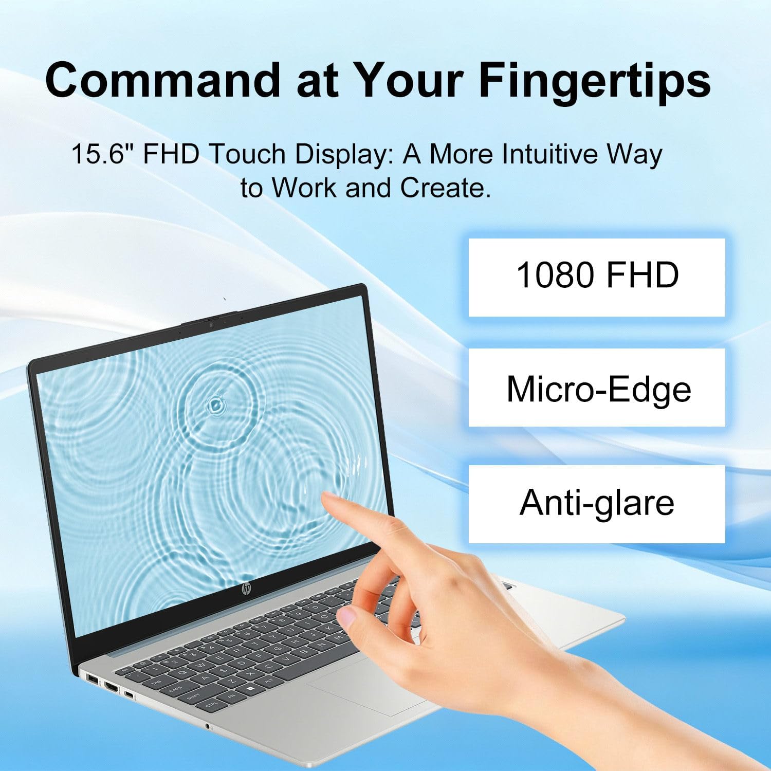 HP Pavilion 15.6' FHD Touchscreen Laptop Computer | Latest 13th Gen Intel Core i3 CPU | Wi-Fi 6 & Bluetooth 5.3 | Up to 9.75H Long Battery Life | 16GB RAM | 1TB PCIe SSD | Windows 11 | WOWPC USB