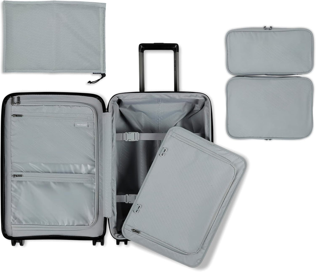 Samsonite Elevation Plus - Carry-On Hardside Luggage - Scratch Resistant Polypropylene Shell, RightHeight™ Adjustable Handle, Integrated AirTag Holder, TSA Lock, WetPak™ Compartment - Triple Black