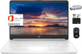 HP 2024 Premium 14' Micro-Edge Portable Laptop Student Business, Intel Quad-Core N4120, 16GB RAM, 320GB (64GB eMMC+ 256GB Card), Webcam, WiFi, Windows 11S + 1 Year Office 365, MarxsolAccessory White